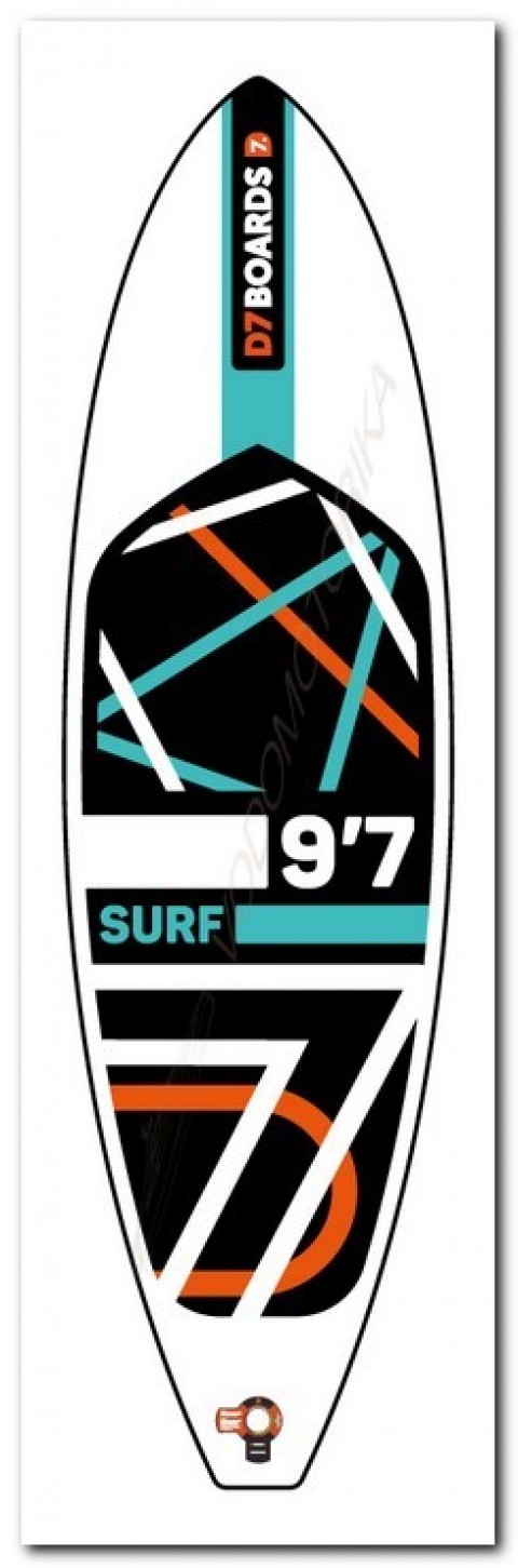 Надувная доска для SUP серфинга D7 Boards Surf 9.6