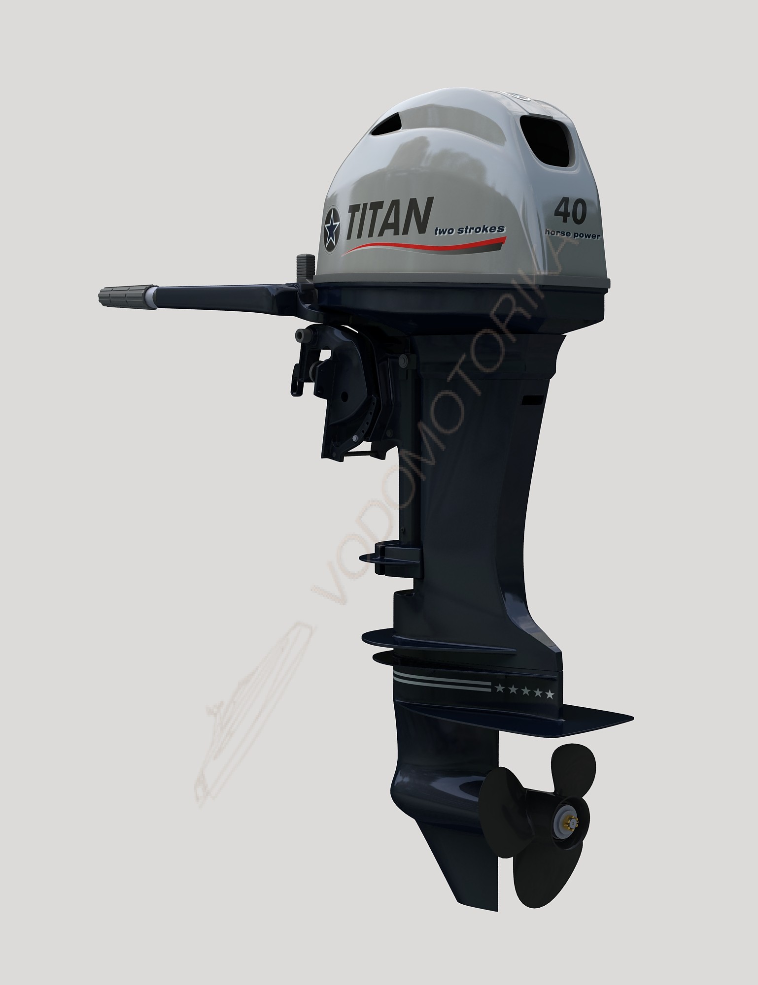 Лодочный мотор TITAN TW40AMHS 40 л. с. двухтактный