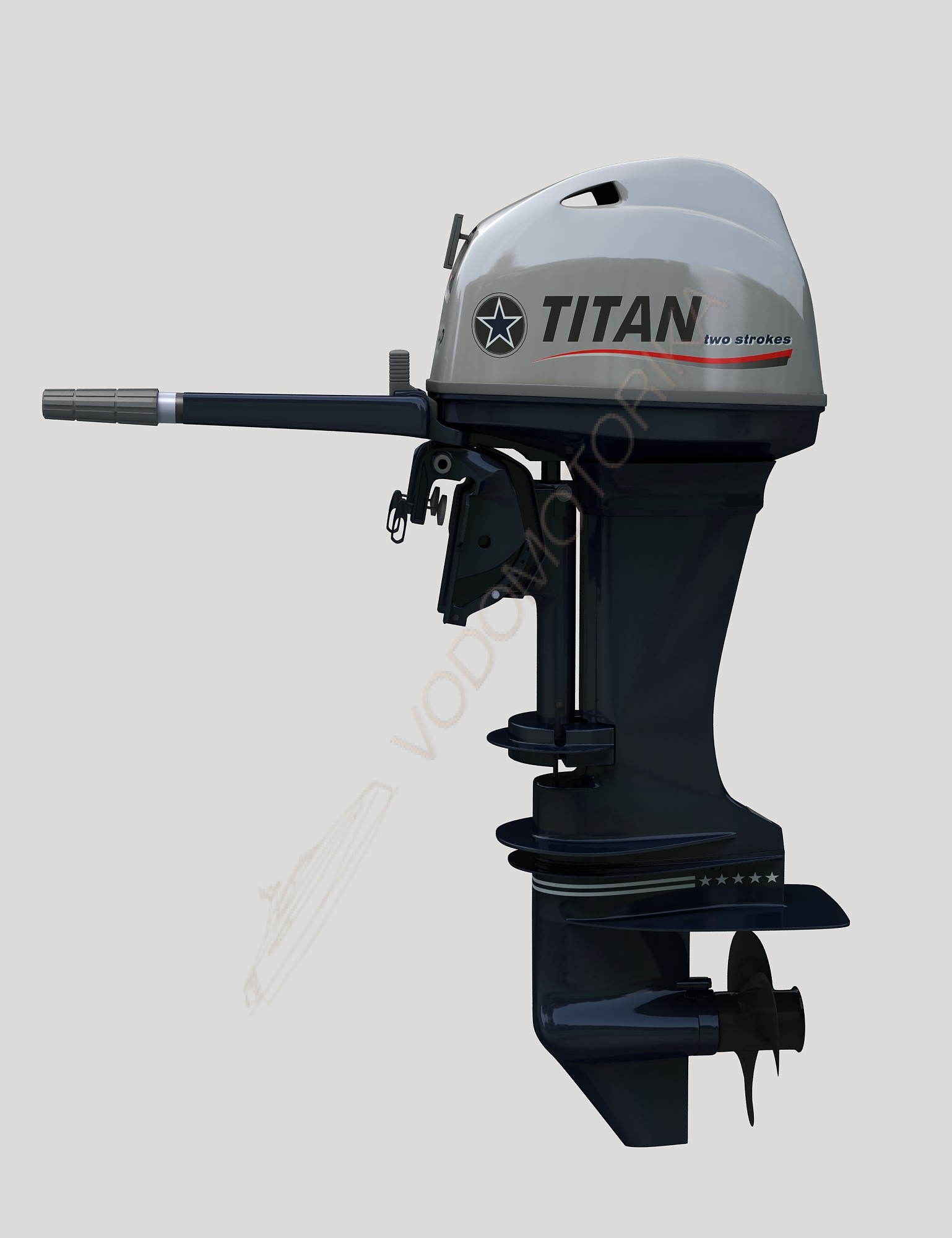 Лодочный мотор TITAN TW40AMHS 40 л. с. двухтактный